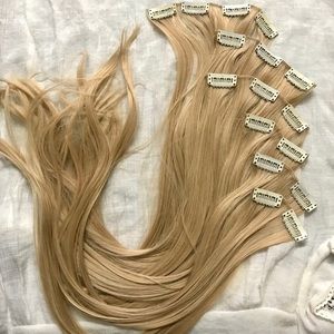 26” 16 Clips hair extension clip in